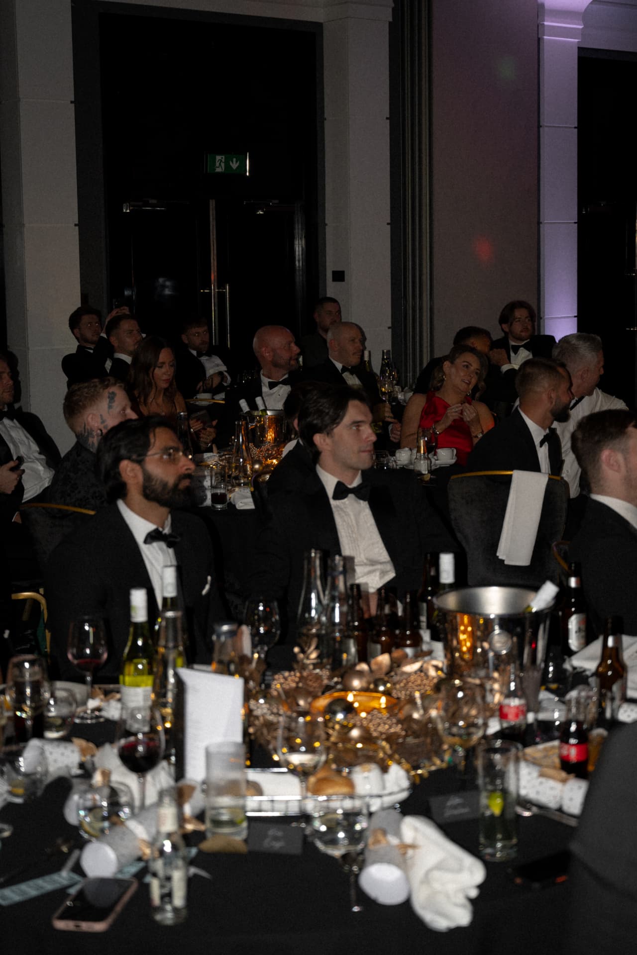Members seated at the awards dinner