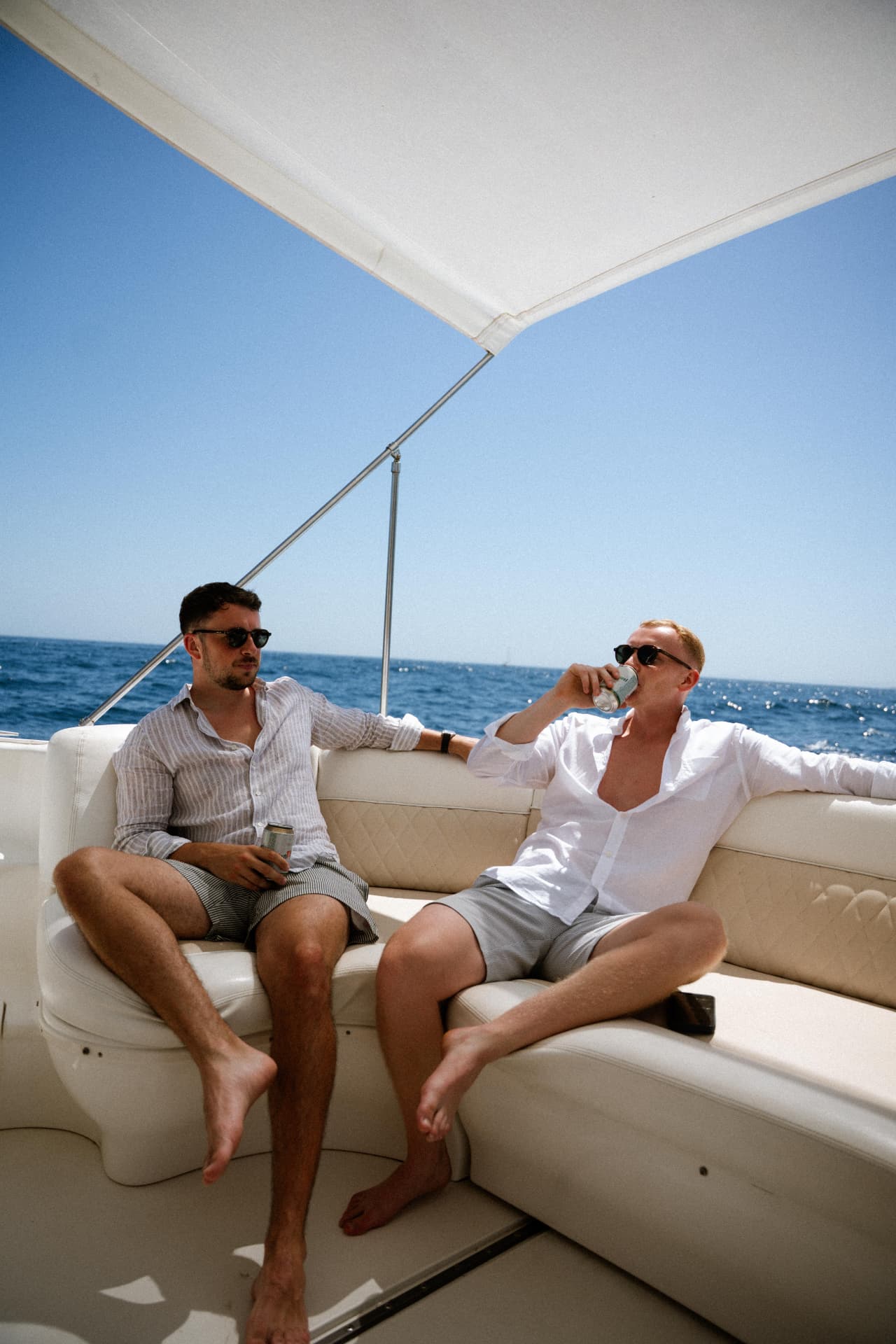 Members relaxing on a yacht